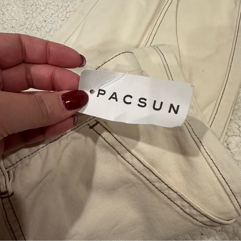 NWT pacsun low rise wide leg cargo pants size 26 - Picture 4 of 5